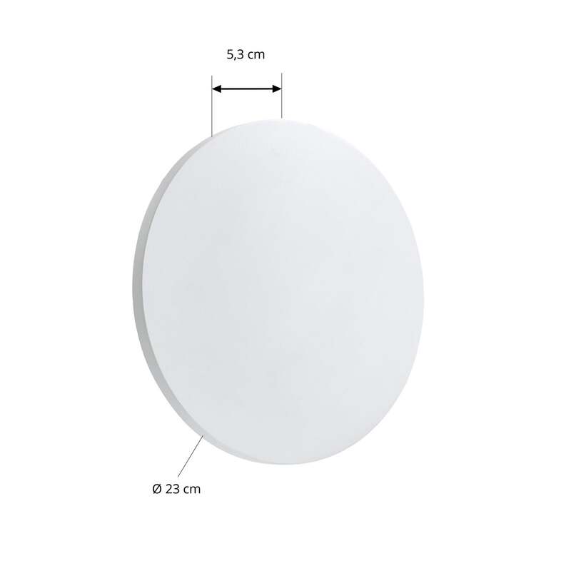 Lindby Außenwandleuchte Gartenleuchte Selinel LED Lampe Hausnummer weiß Ø23cm - 4255830910487