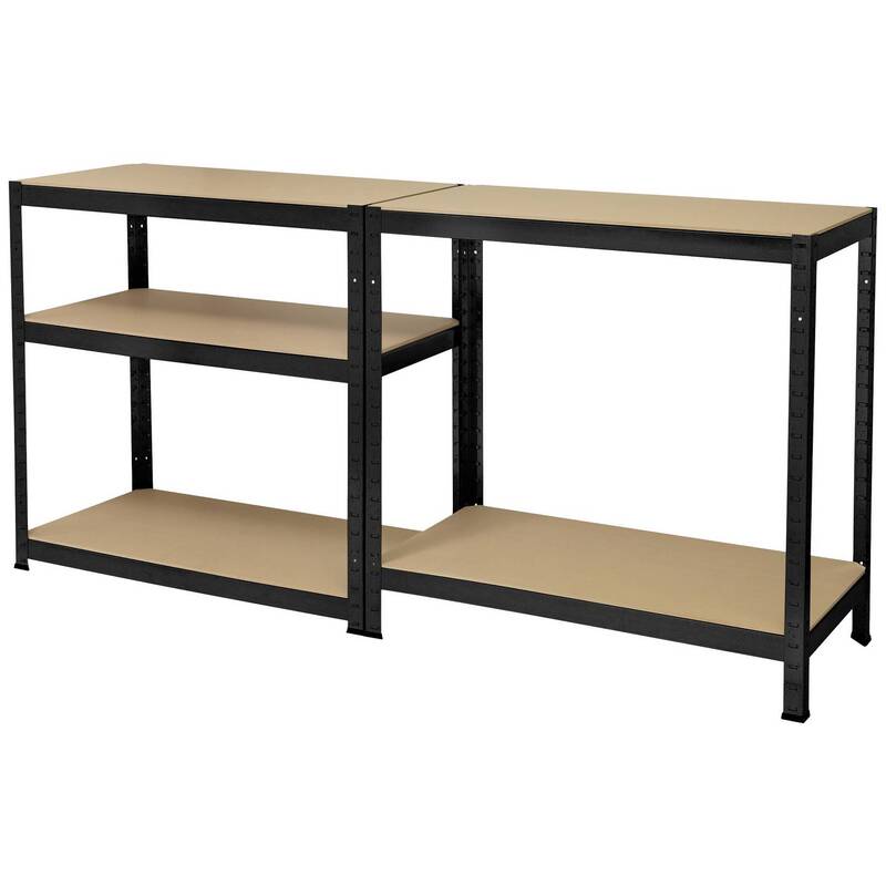 Toolcraft Schwerlastregal Lagerregal Metall Regal 265kg schwarz 90x180x45cm - 4064161292144