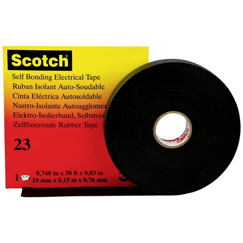 3M Reparaturband Scotch 23 selbstverschweißend schwarz 9,15m x 19mm 1 Rolle - 7891040003860