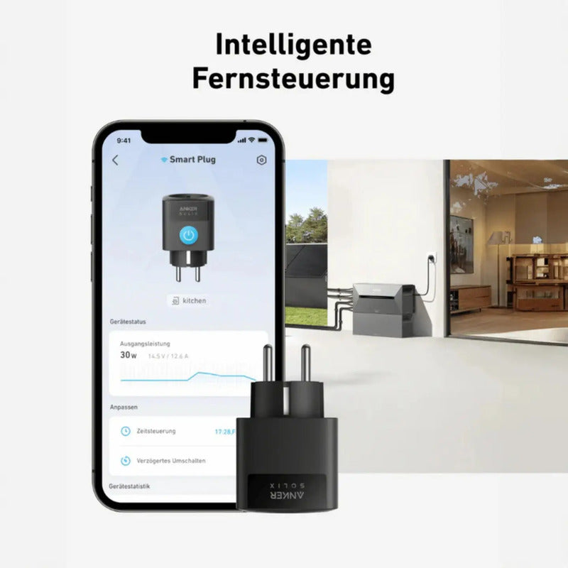 Anker SOLIX Smart Plug Energiekosten-Messgerät App-Steuerung 2500W weiß 83.5mm - 0194644202729