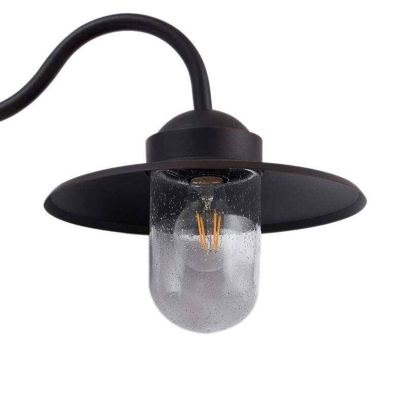 Lindby Außenwandleuchte Bilma rostfarben Alu Glas 29 cm Wandlampe Lampe Leuchte - 4251911786767
