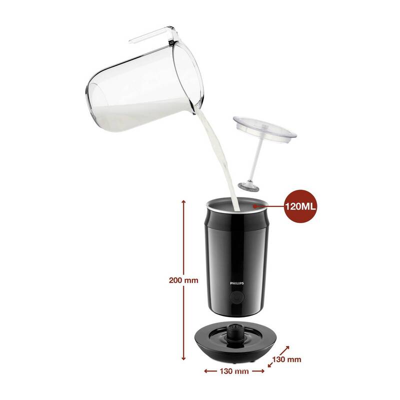 Philips Home Milk Twister CA6500/63 Milchaufschäumer Schwarz 500 W - 8720389007613
