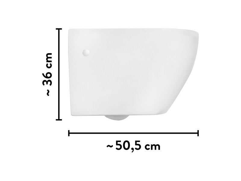 baliv Wand WC Kingston spülrandlos Keramik Toilette mit Absenkautomatik weiß - 4007874013392