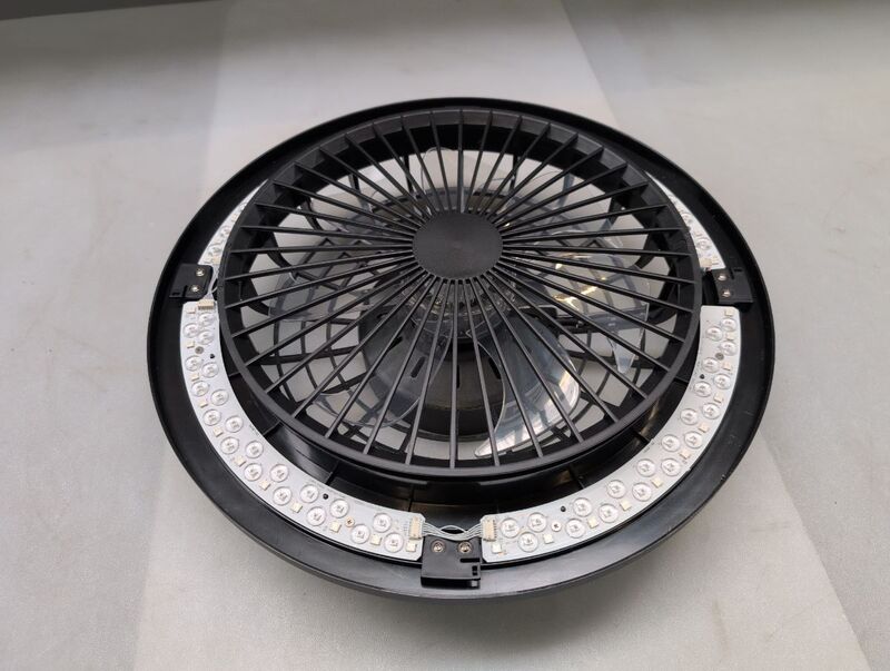 Brilliant Salerno LED Deckenleuchte 49cm mit Ventilator dimmbar Schwarz - 4004353435881