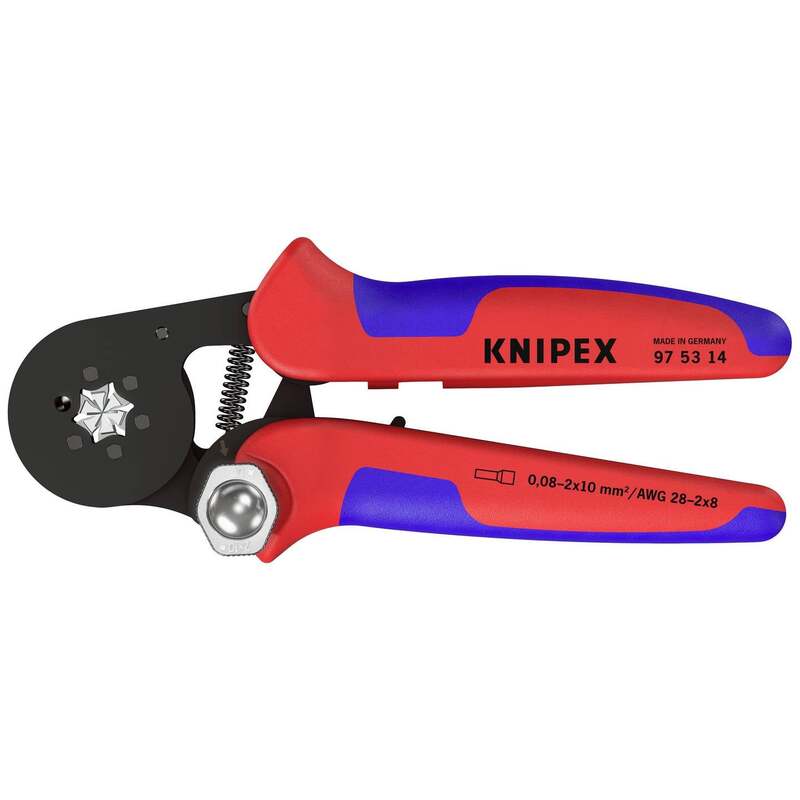 Knipex Crimpzange Aderendhülsen 0,08 bis 16 mm² Crimpwerkzeug 180mm brüniert - 4003773041474