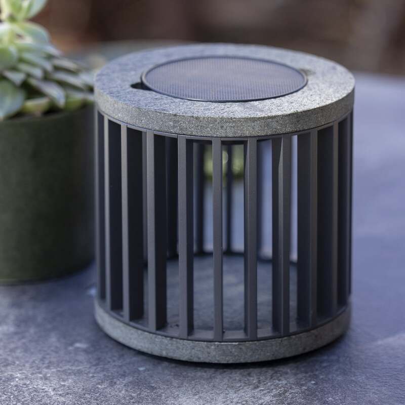 Les Jardins Gartenleuchte Halo LED Tischleuchte dimmbar grau Aluminium Granit - 3561619737000