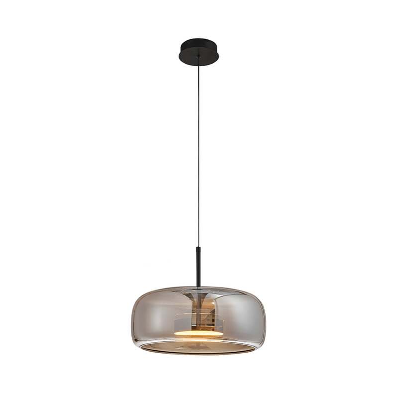 Viokef Pendelleuchte Deco LED Hängeleuchte Lampe Glas schwarz rauchgrau Ø33cm - 5201769150738
