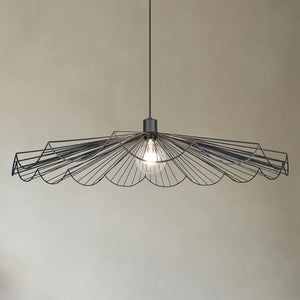 B-Ware Reality Pendelleuchte Hängeleuchte Margarita LED Lampe dimmbar schwarz Ø80cm