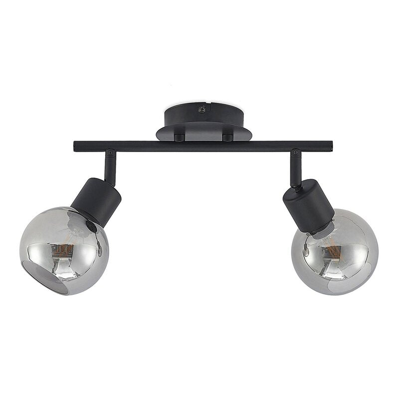 Lindby Deckenstrahler Eridia LED dimmbar schwarz rauchgrau 2-flammig 940 Lumen - 4251911728330