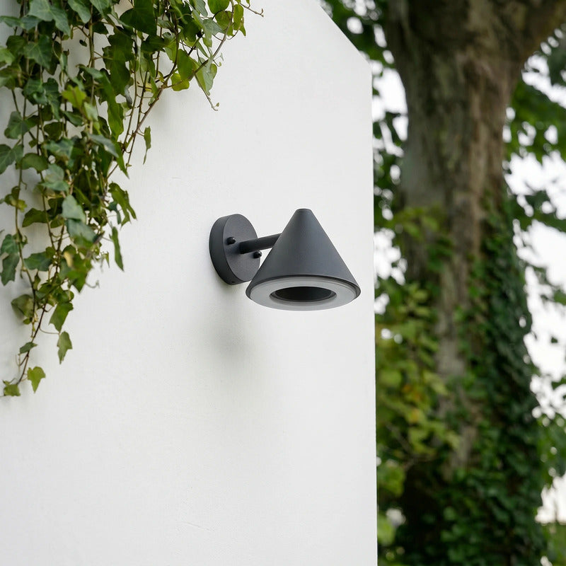 Lindby Außenwandleuchte Soran LED Gartenlampe Wandleuchte schwarz IP44 12cm - 4255830909306