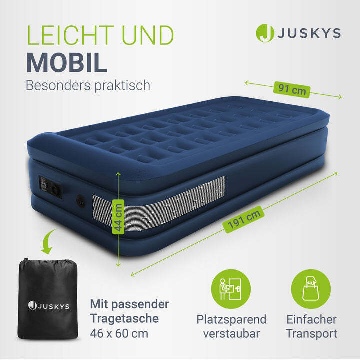 Selbstaufblasende Luftmatratze Sapri M Camping Luftbett 191x91x44cm Blau - 4262437182124