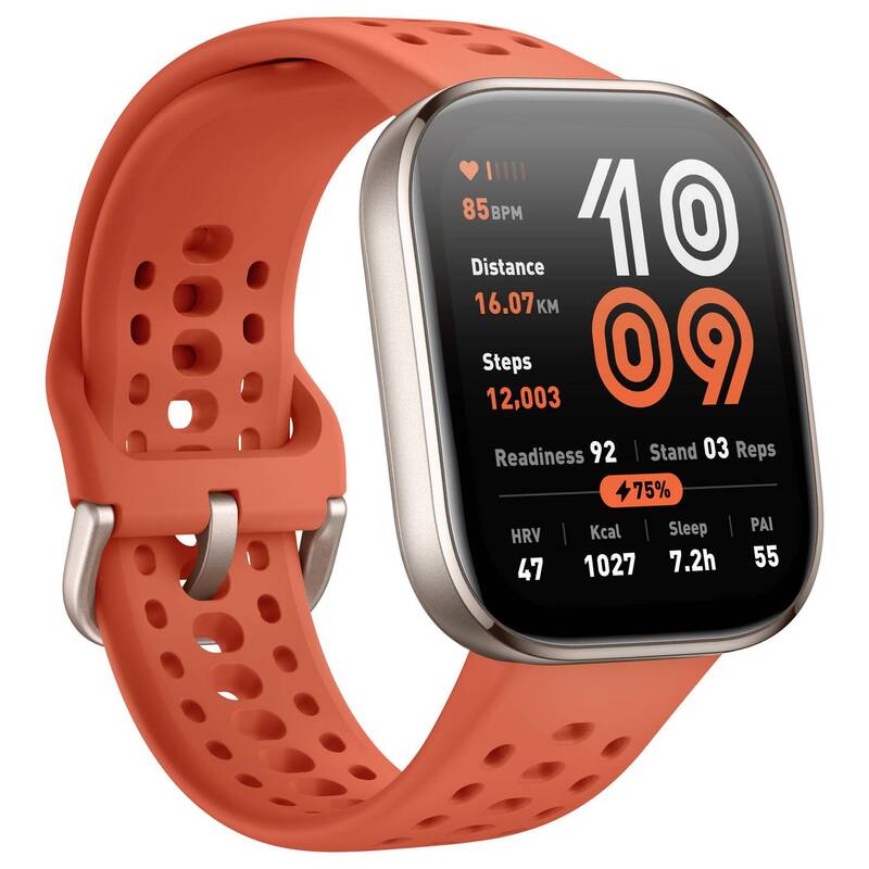 Amazfit Smartwatch Bip 6 Fitnessuhr GPS Rot 340mAh 5ATM wasserdicht leicht 27,4g - 6970100377859