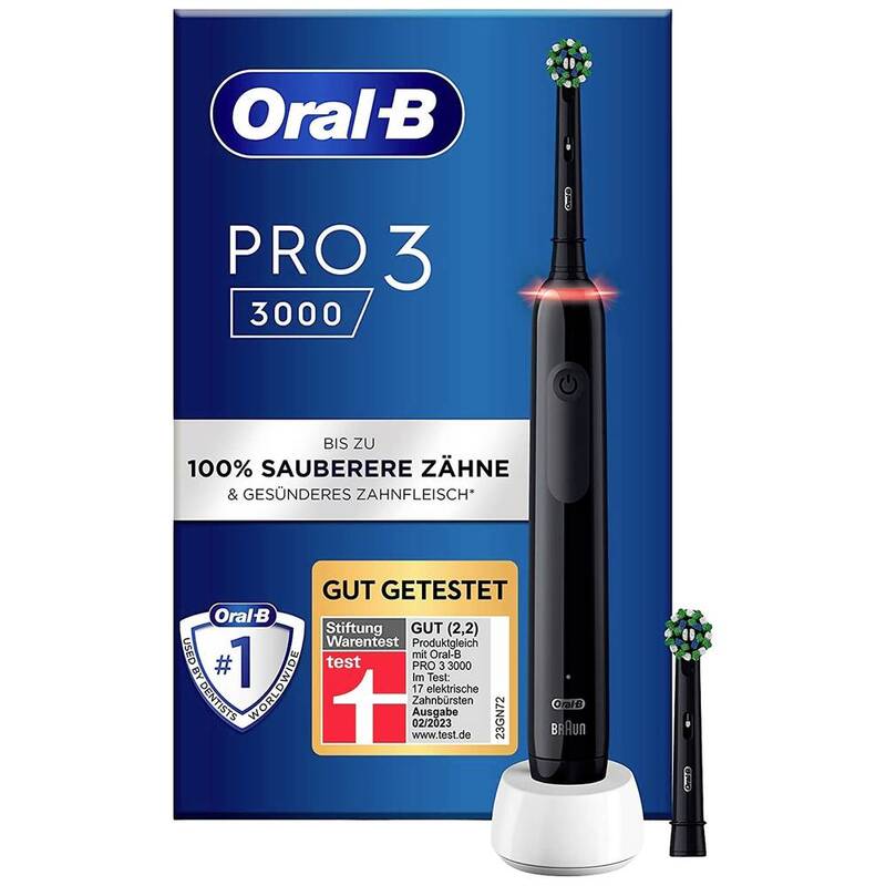 Oral-B Pro 3 3000 Cross Action 350931 Elektrische Zahnbürste Oszilierend schwarz - 8006540759790
