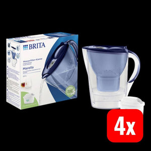 4x B-Ware Brita Marella blue Maxtra Pro Wassersparfilter 2.4l Kunststoff kompakt