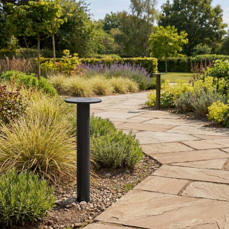 Arcchio Wegeleuchte Gartenleuchte Tovio LED Pollerleuchte anthrazit 65cm hoch - 4251911799583