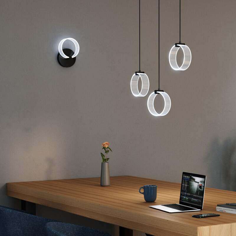 OSRAM Wandleuchte Wandlampe LED Decor Circle CCT Lichtfarbe schwarz - 4099854453410