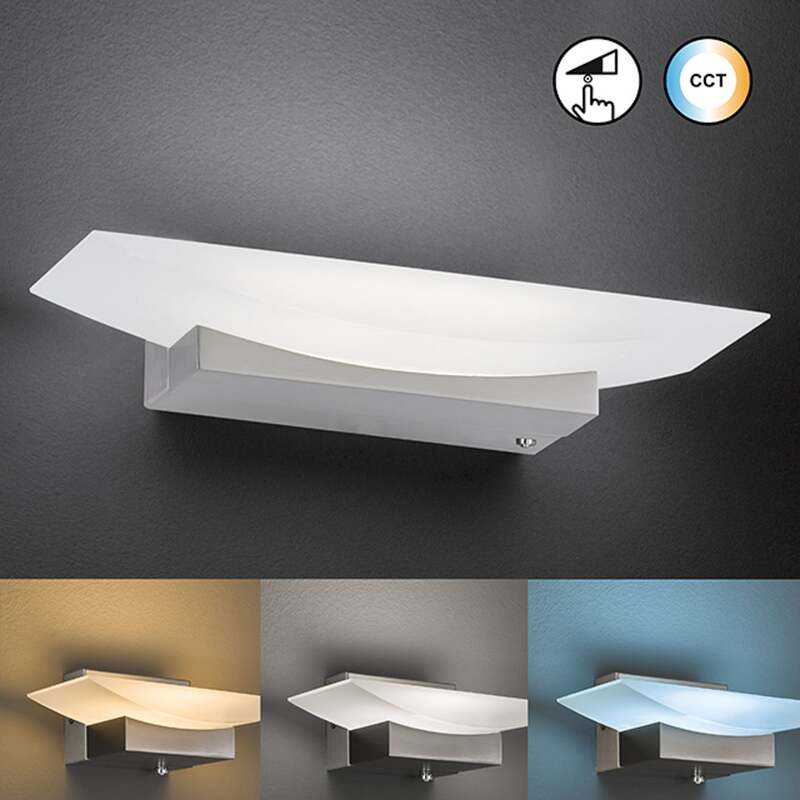 FISCHER & HONSEL Wandleuchte Bowl TW CCT LED Lampe dimmbar nickel 30cm 950lm - 4003694302982