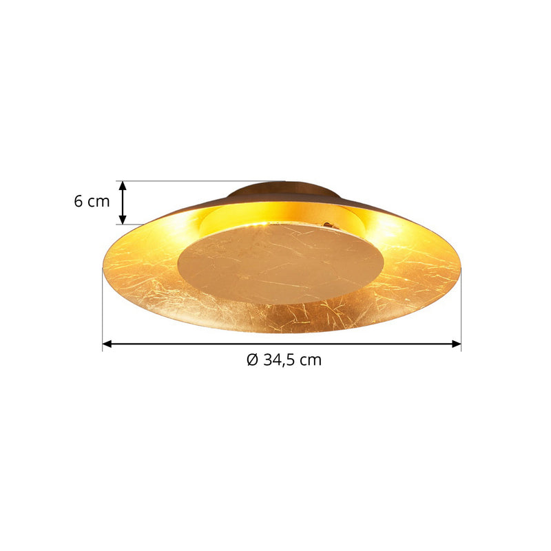 Lindby Deckenleuchte Keti LED Lampe gold rund Metall Ø35cm warmweiß 3000K - 4251096511864