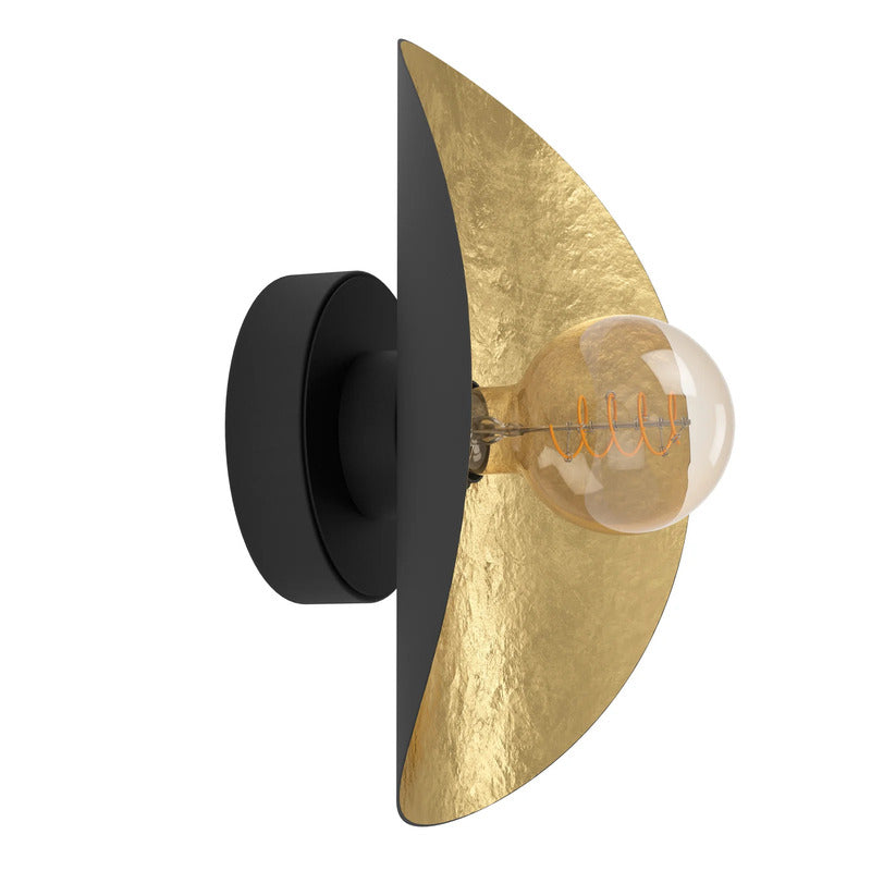 Stars of Light Wandleuchte Saceda schwarz/gold E27 dimmbar Stahl 25x29cm - 9008606292301