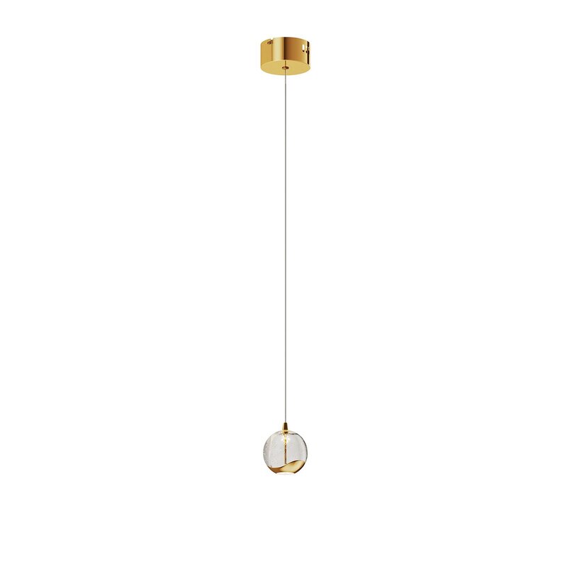 Lucande LED-Pendelleuchte Hayley Pendelleuchte Lampe Leuchte Glaskugel 1-fl gold - 4251096562439