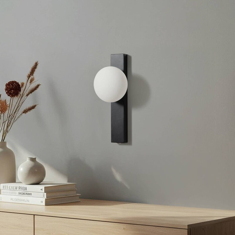 Lindby Wandleuchte Tavrik LED Lampe dimmbar schwarz-weiß IP für Feuchträume 30cm - 4255830902185