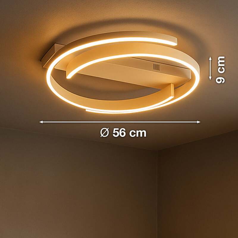 FISCHER & HONSEL Deckenlampe CIRCLY LED Leuchte dimmbar creme Ø56cm - 4003694215688