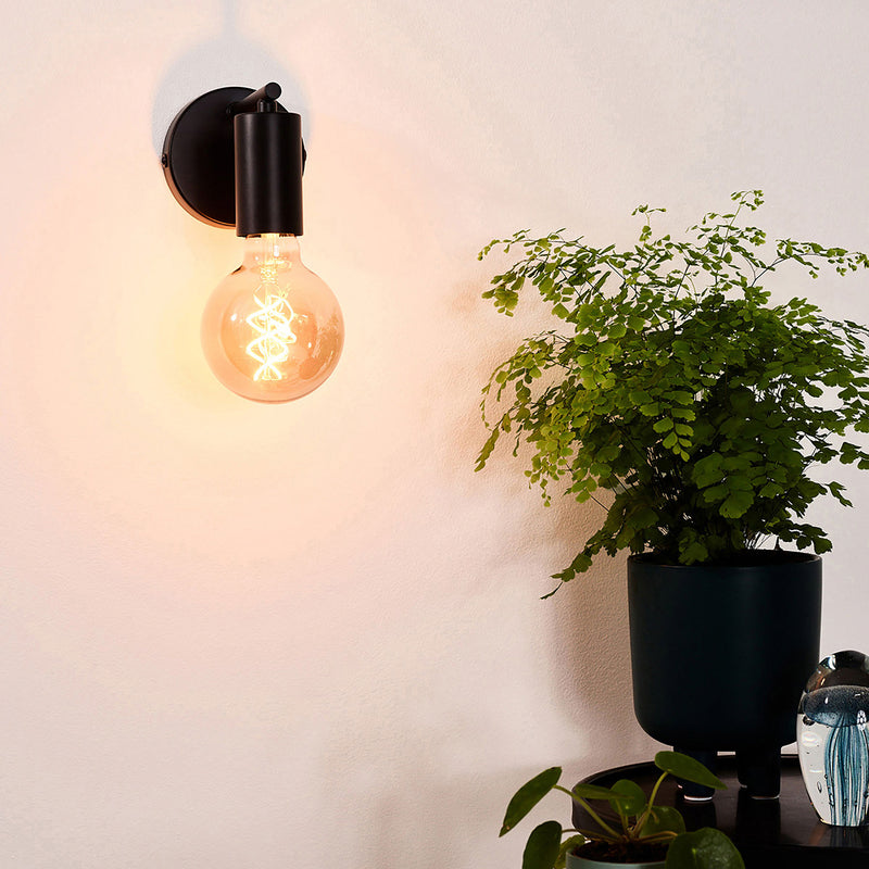 Lucide Wandleuchte Leanne LED Wandlampe dimmbar schwarz Metall 10 x 12 cm E27 - 5411212211088