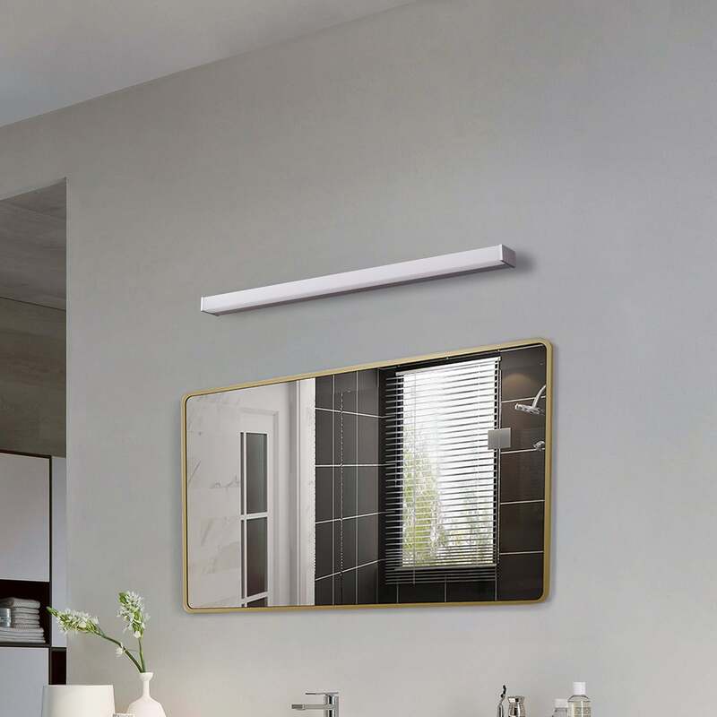 Lindby Wandlampe Wandleuchte LED Philippa Aluminium Acryl IP44 eckig alufar680 - 4251911795875