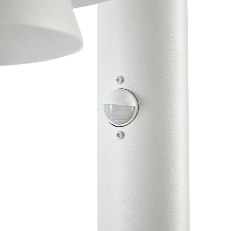 Lucande Wegeleuchte Gartenleuchte Montaro LED Pollerleuchte mit Sensor weiß - 4255830908699
