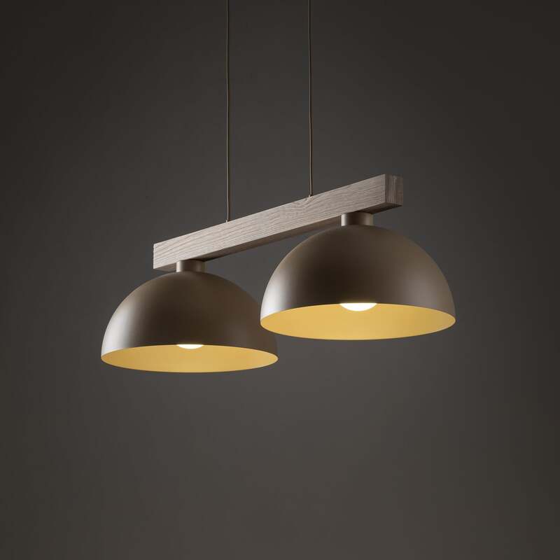 TK-Lighting Hängeleuchte Oslo sandfarben 2-flg LED Pendelleuchte dimmbar 83 cm - 5906135110117