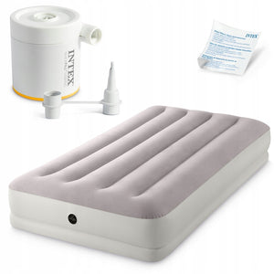 B-Ware Intex Single (Twin) Dura-Beam Prestige Mid-Rise Airbed W/ USB150 Pump - 64177