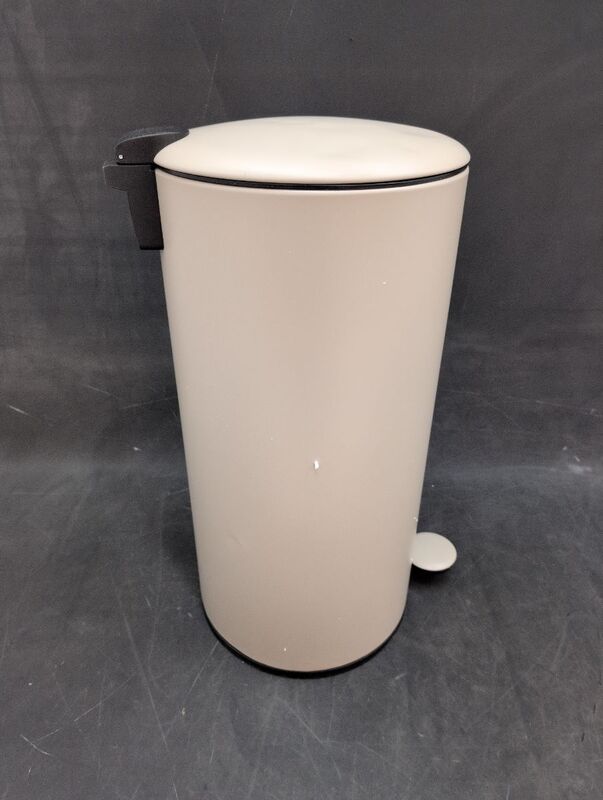 hjh OFFICE Mülleimer 30L Treteimer Softclose CLEAN Step 2 Metall Beige - 4064323107378