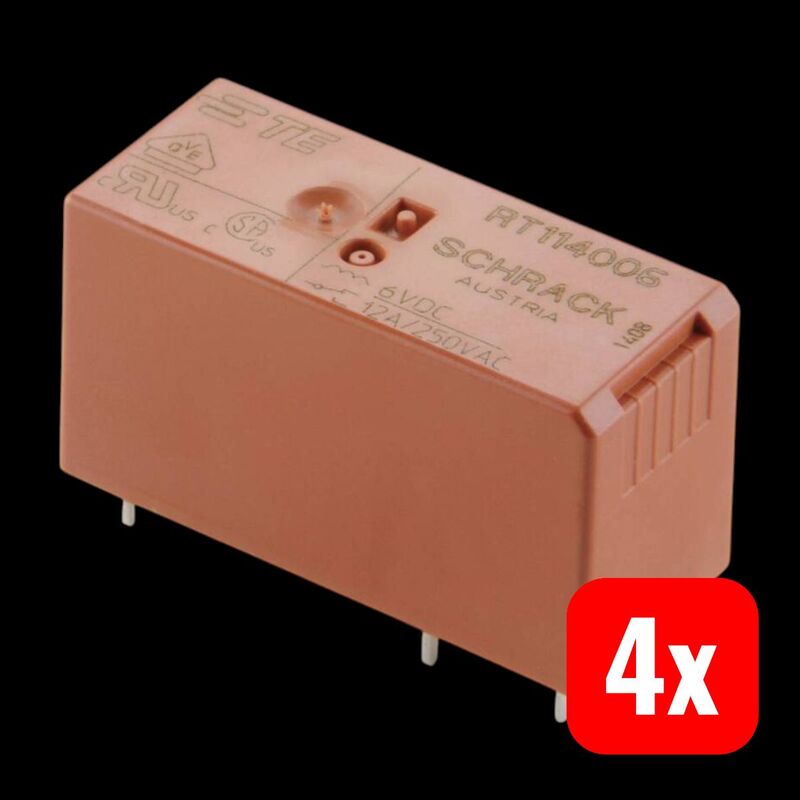 TE Connectivity Printrelais RT114524 24V AC 12A Schaltrelais 1 Wechsler 1 St. - 2050000152467