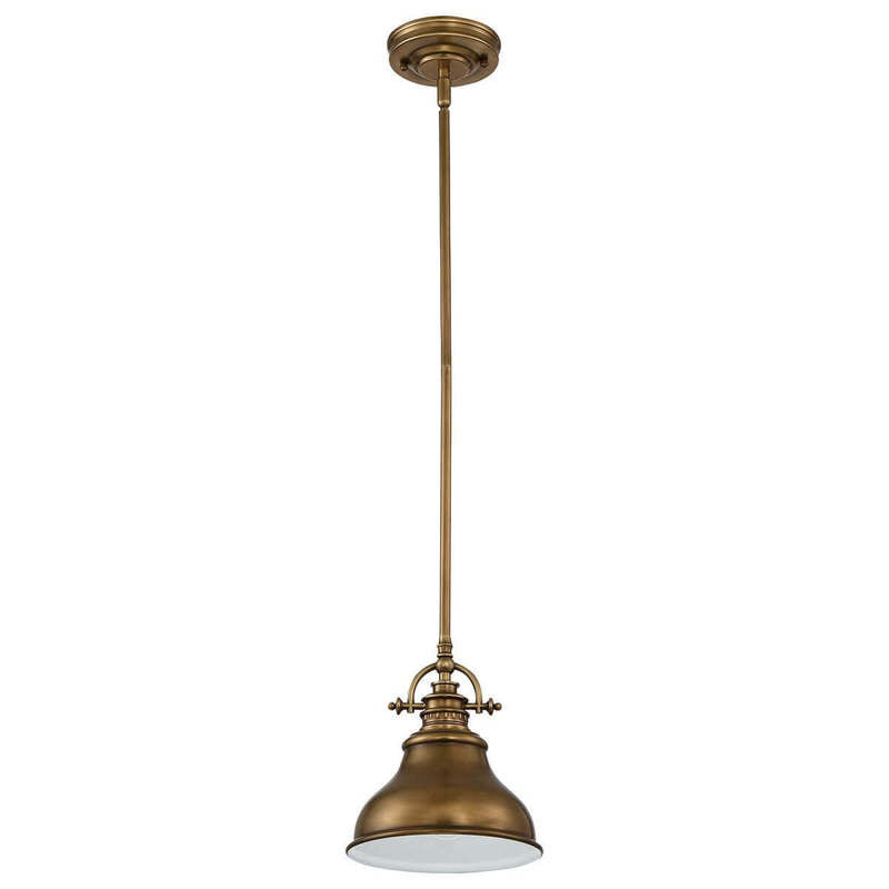 Elstead Hängeleuchte Emery Hängelampe Deckenlampe Lampe 1-flg. messing Ø 20,3 cm - 5024005269618