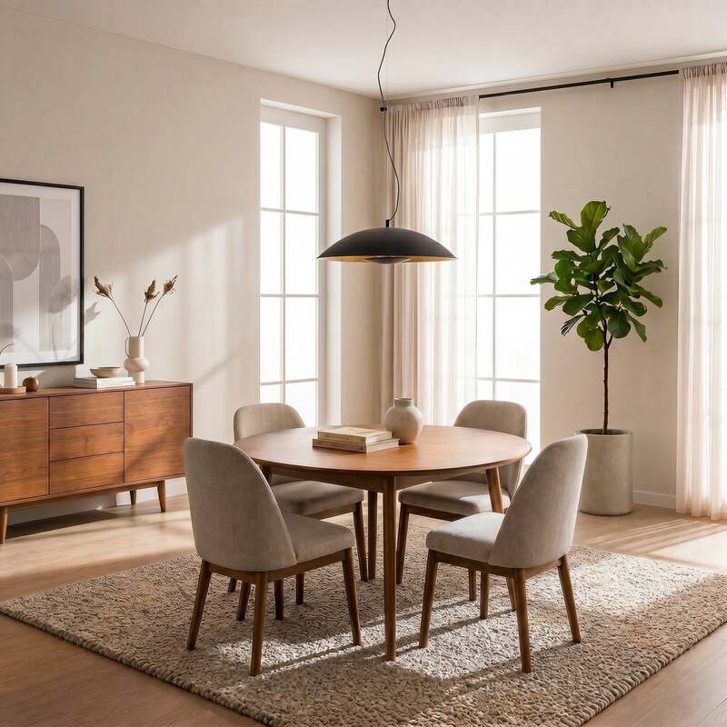 Lindby Pendelleuchte Emilienne Deckenlampe Hängeleuchte Lampe1-flmg E27 schwarz - 4251096535433