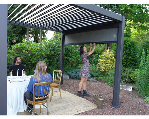 Pergola Set 3x3 Mirador Classic Lamellendach Anthrazit freistehend 9 m² - 4306517630669