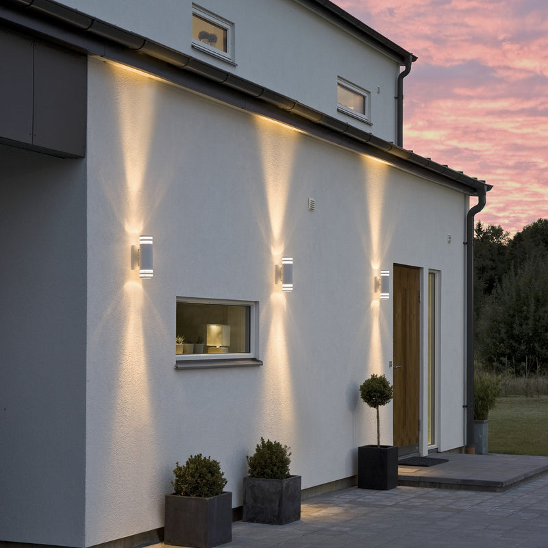 Konstsmide Außenwandleuchte Modena 2-flammig LED Wandleuchte Gartenlampe weiß - 7318307516258