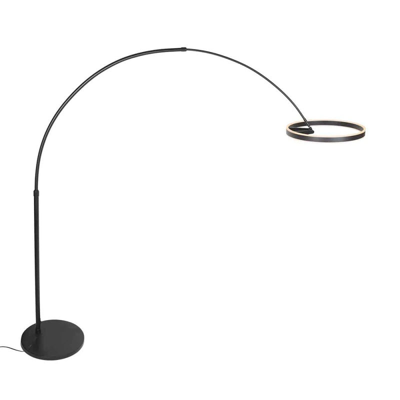Steinhauer Stehlampe Ringlux moderne Lampe dimmbar schwarz 215cm Höhe 50cm Ø - 8712746176551