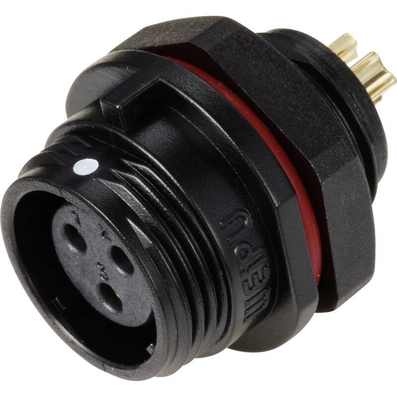 Weipu Rundstecker Buchse SP1312 S 3 IP68 Anschluss Löten schwarz 1 St. - 2050001514547
