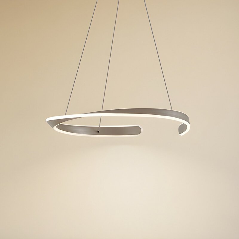 Lucande LED Hängeleuchte Pendelleuchte Eloura silber Metall CCT Ø58cm - 4255830902963