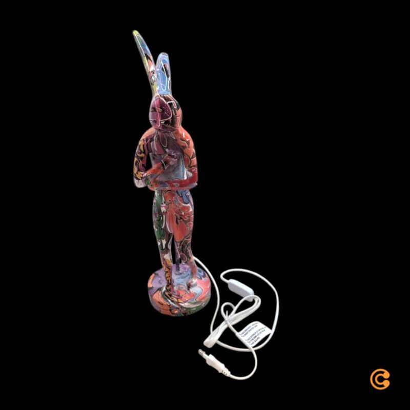 KARE Tischleuchte Animal Rabbit LED Lampe Hase lila bunt 50cm E14 Tischlampe - 4025621566625
