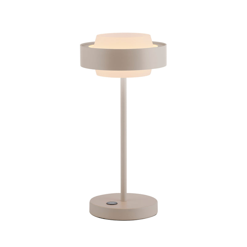 Schöner Wohnen Tischlampe Elmo LED dimmbar beige 3000K Touchdimmer 36,5cm Lampe - 4043689019396