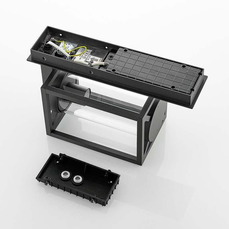 Lucande Außenwandleuchte Ferda LED Gartenleuchte Wandleuchte anthrazit IP44 78cm - 4251096575996