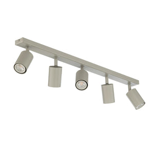 B-Ware Deckenstrahler Zoom Deckenleuchte Strahler grau beige Stahl 5-flg Lampe GU10927
