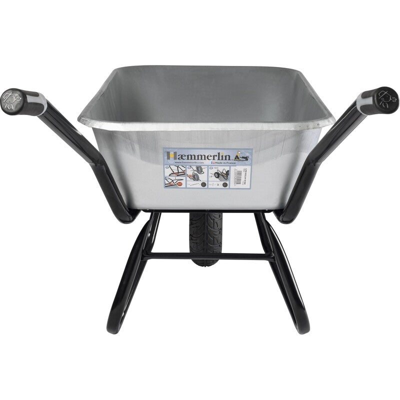 Haemmerlin Tiefmulden-Schubkarre Clipso 120l verzinkt Garten Schubkarre robust - 3155030801695