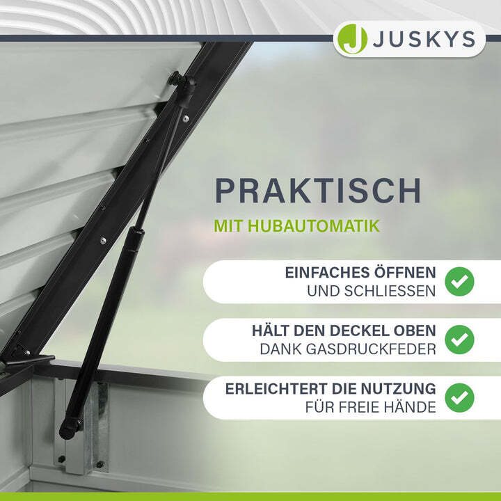 Metall Auflagenbox Limani wasserdichte Gartenbox 380 L rostfrei anthrazit - 4260565529101