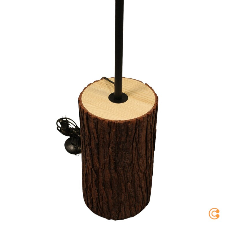 JUST LIGHT Stehleuchte Lampe Bark holz creme Eisen Holz Schalter - 4043689975951
