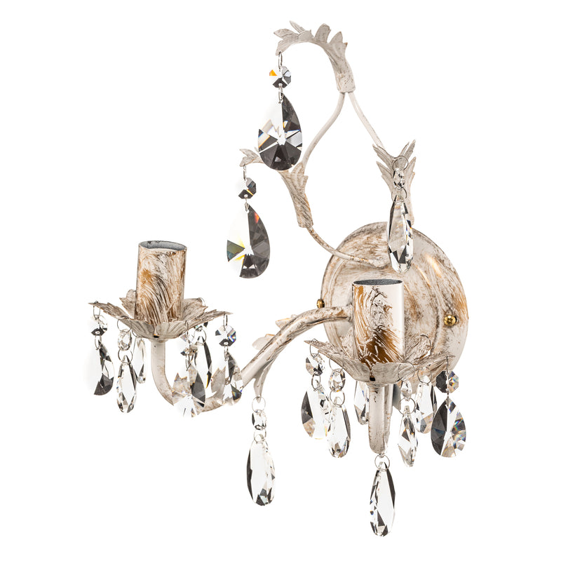 Euluna Kristall-Wandleuchte Teresa Wohnzimmerleuchte Wandlampe Flurleuchte E14 - 8030626541405