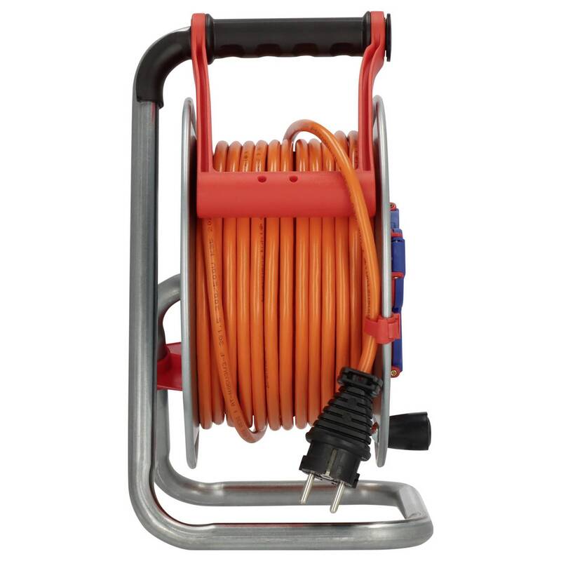 Brennenstuhl 1198740 Kabeltrommel Kabelabroller 25m Orange Schutzkontakt-Stecker - 4007123683079