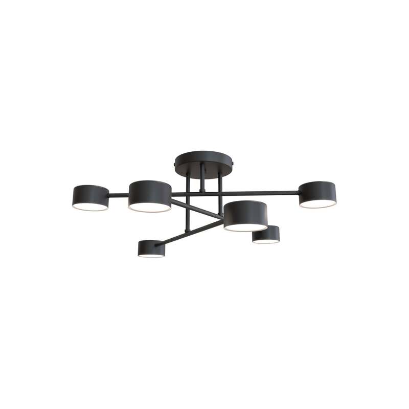Deckenleuchte Modus 6 Stahl sechsflammig GX53 schwarz Lampe Leuchte SIEHE TEXT - 5901738929715
